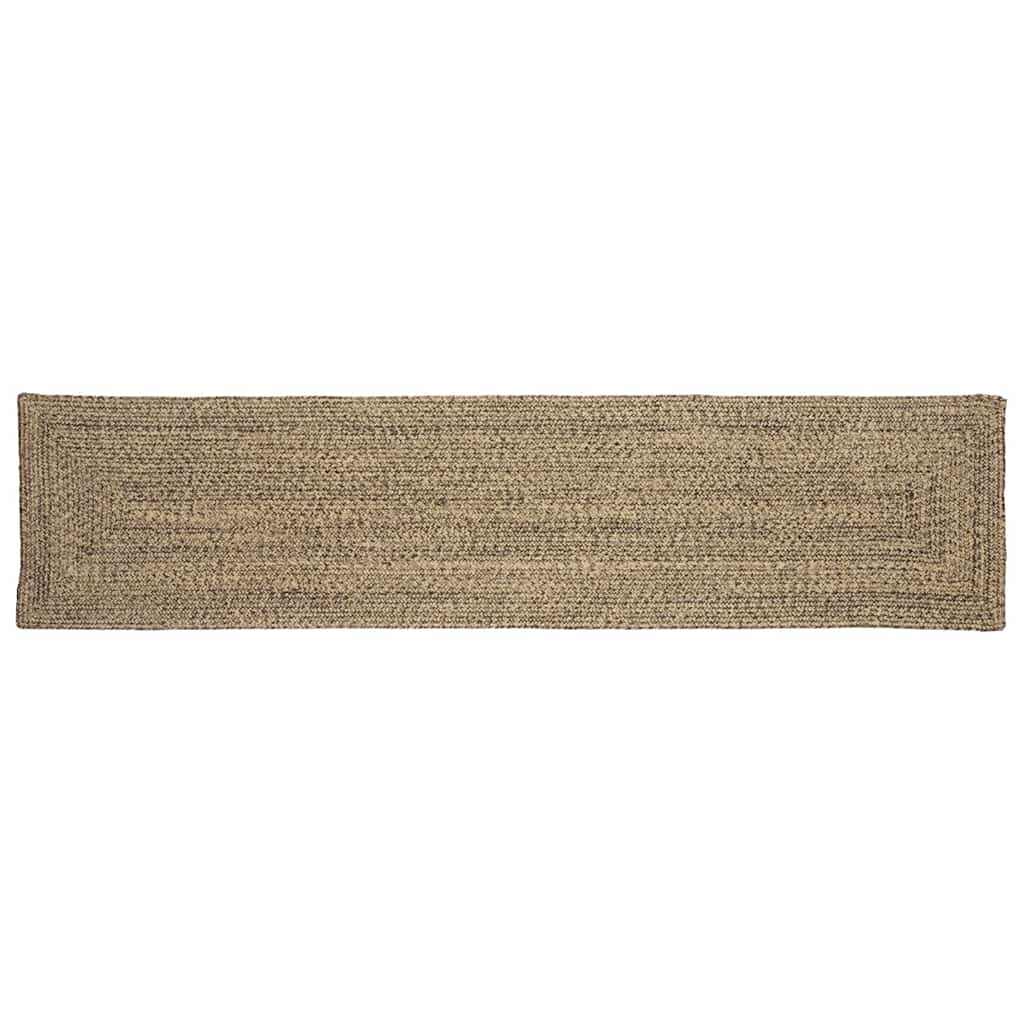 JUNG Vida Bereichsteppiche Natürlich und Schwarz 60 x 200 cm Jute