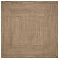 JUNG Vida Bereichsteppiche Natürlich und Schwarz 240 x 240 cm Jute