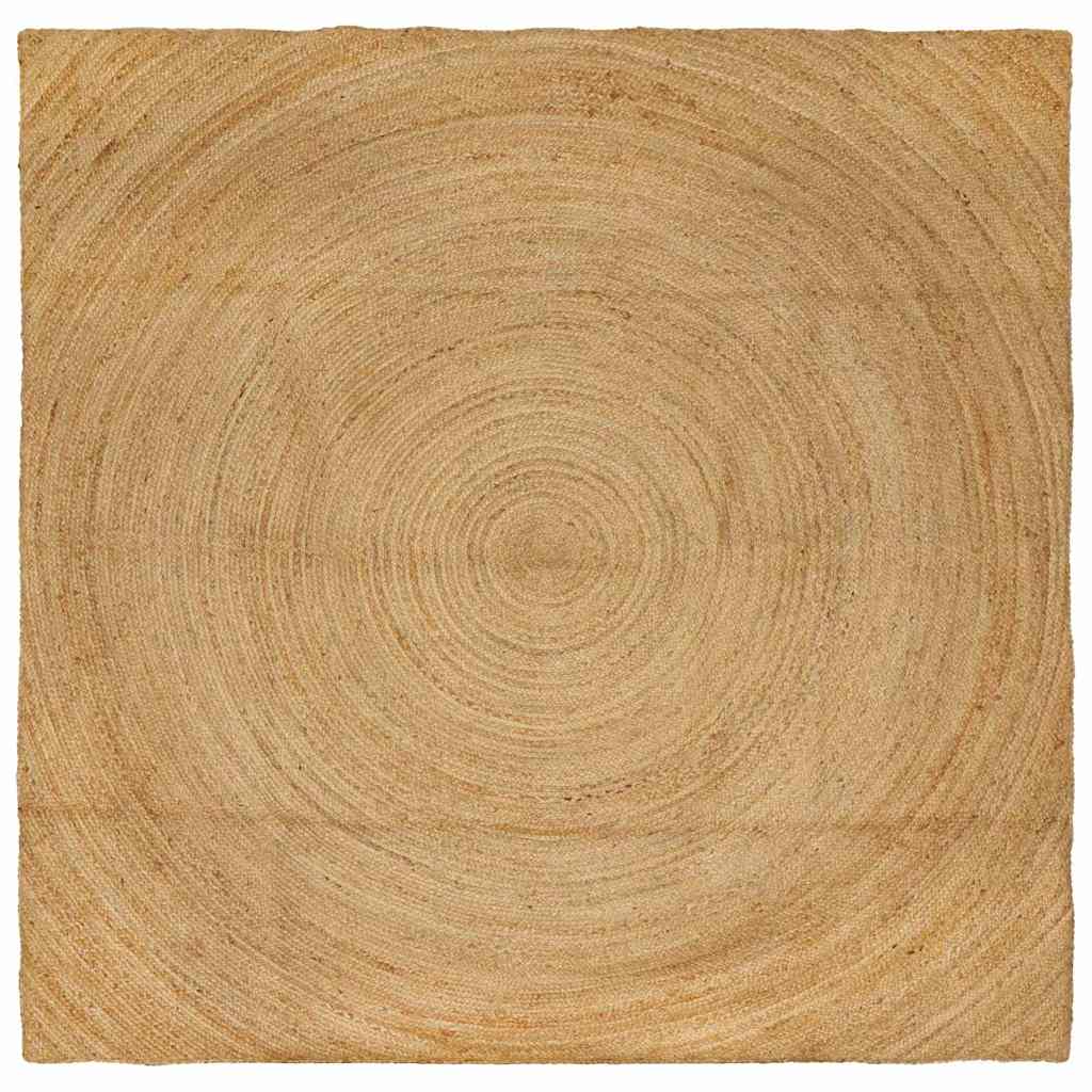 JUNG Vida Bereichsteppiche Quadratisch Braun 240 x 240 cm Jute