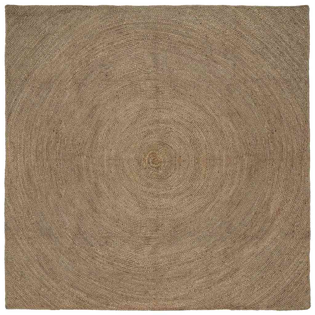 JUNG Vida Bereichsteppiche Quadratisch Grau 240 x 240 cm Jute