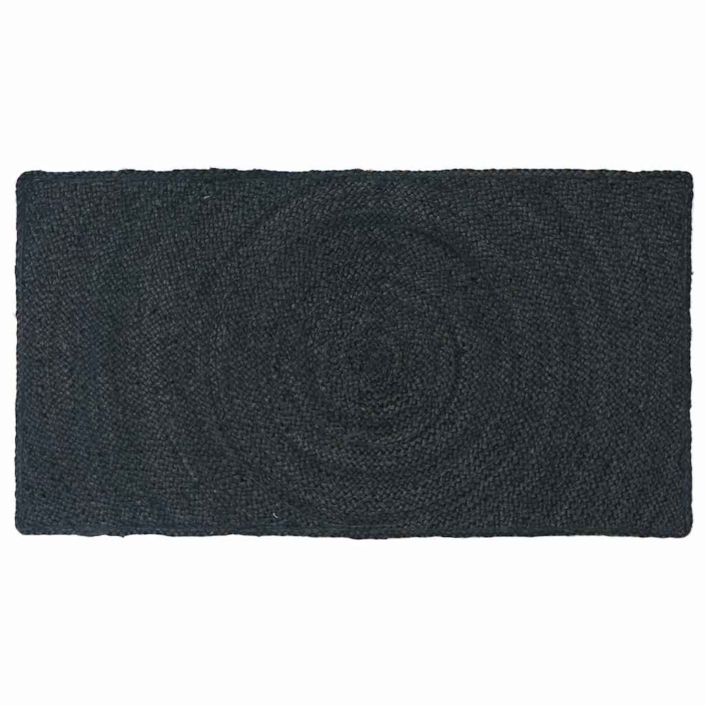 JUNG Vida Bereichsteppiche Rechtwinklig Dunkelgrau 60 x 110 cm Jute