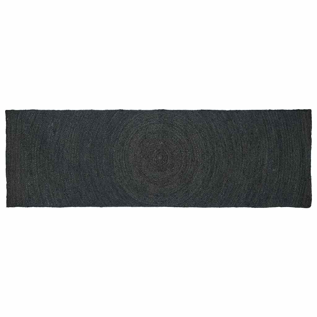 JUNG Vida Bereichsteppiche Rechtwinklig Dunkelgrau 80 x 300 cm Jute
