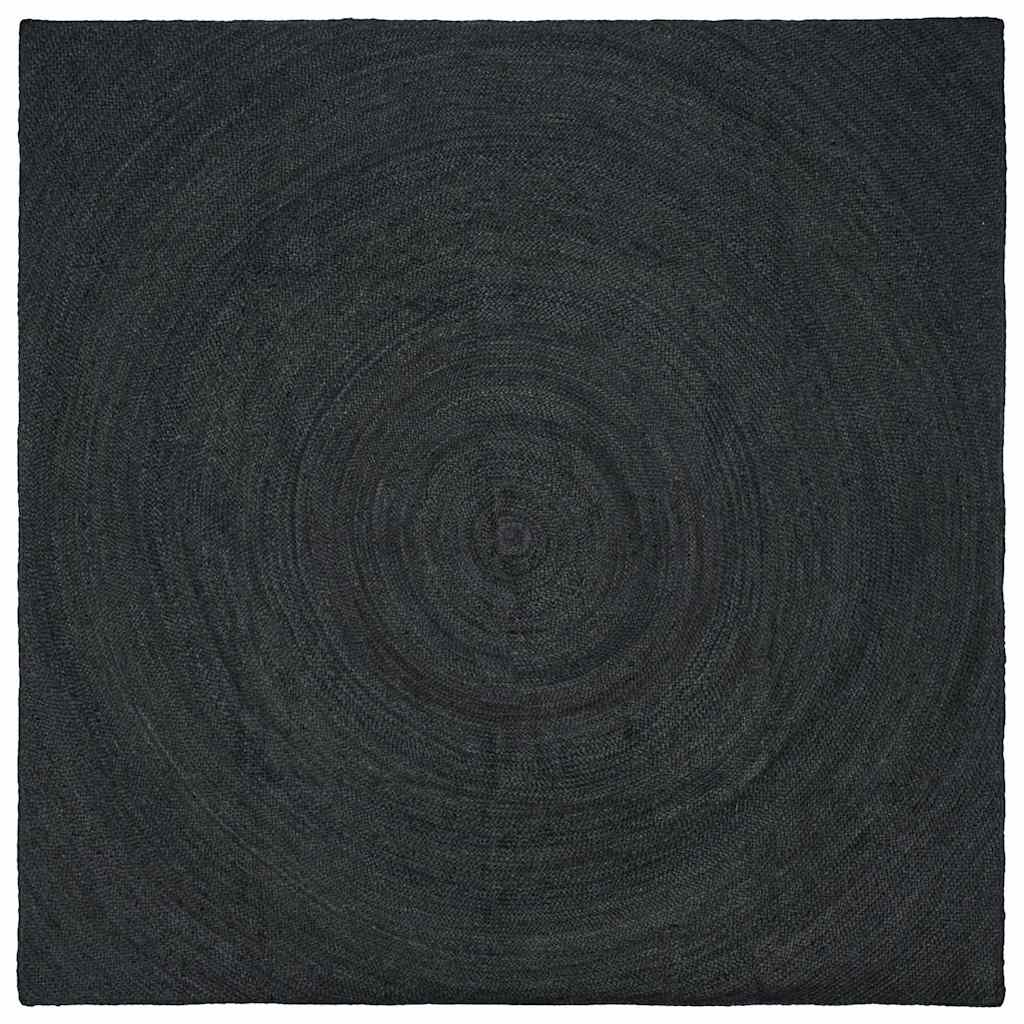 JUNG Vida Bereichsteppiche Quadratisch Dunkelgrau 240 x 240 cm Jute