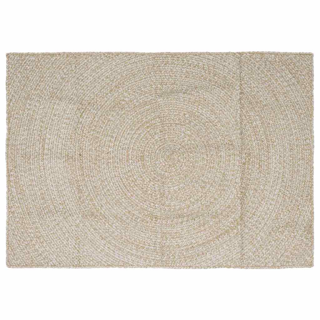 JUNG Vida Bereichsteppiche Natürlich und Weiß 140 x 200 cm Jute