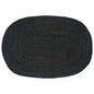JUNG Vida Bereichsteppiche Oval Schwarz 100 x 152 cm Jute