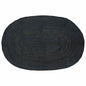 JUNG Vida Bereichsteppiche Oval Schwarz 205 x 305 cm Jute