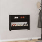 JUNG Vida Schuhschrank Schwarz Eichen-Optik 85 x 18 x 90 cm Holzwerkstoff