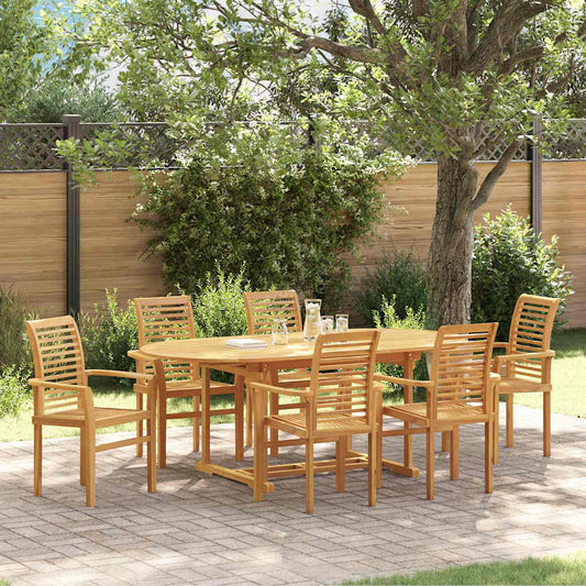 JUNG Vida Garten Essgruppe 7 pcs Braun Massivholz Teak