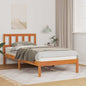 JUNG Vida Bettrahmen Wachsbraun 75 x 190 cm Massives Kiefernholz