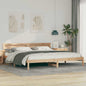 JUNG Vida Bettrahmen mit Kopfteil Braun 180 x 200 cm Massives Kiefernholz