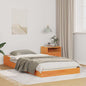 JUNG Vida Bettrahmen Wachsbraun 90 x 220 cm Massives Kiefernholz
