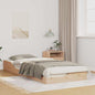 JUNG Vida Bettrahmen Braun 90 x 220 cm Massives Kiefernholz