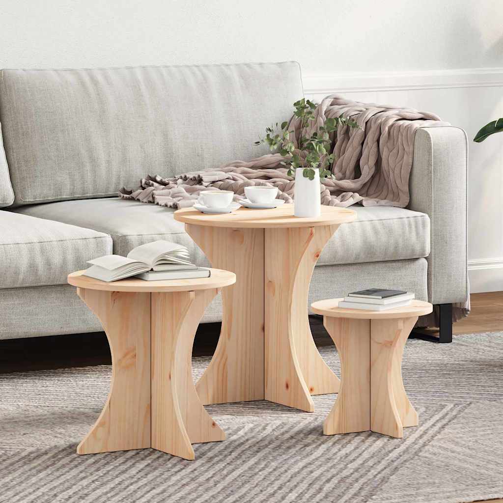 JUNG Vida Couchtisch 3 pcs Natur