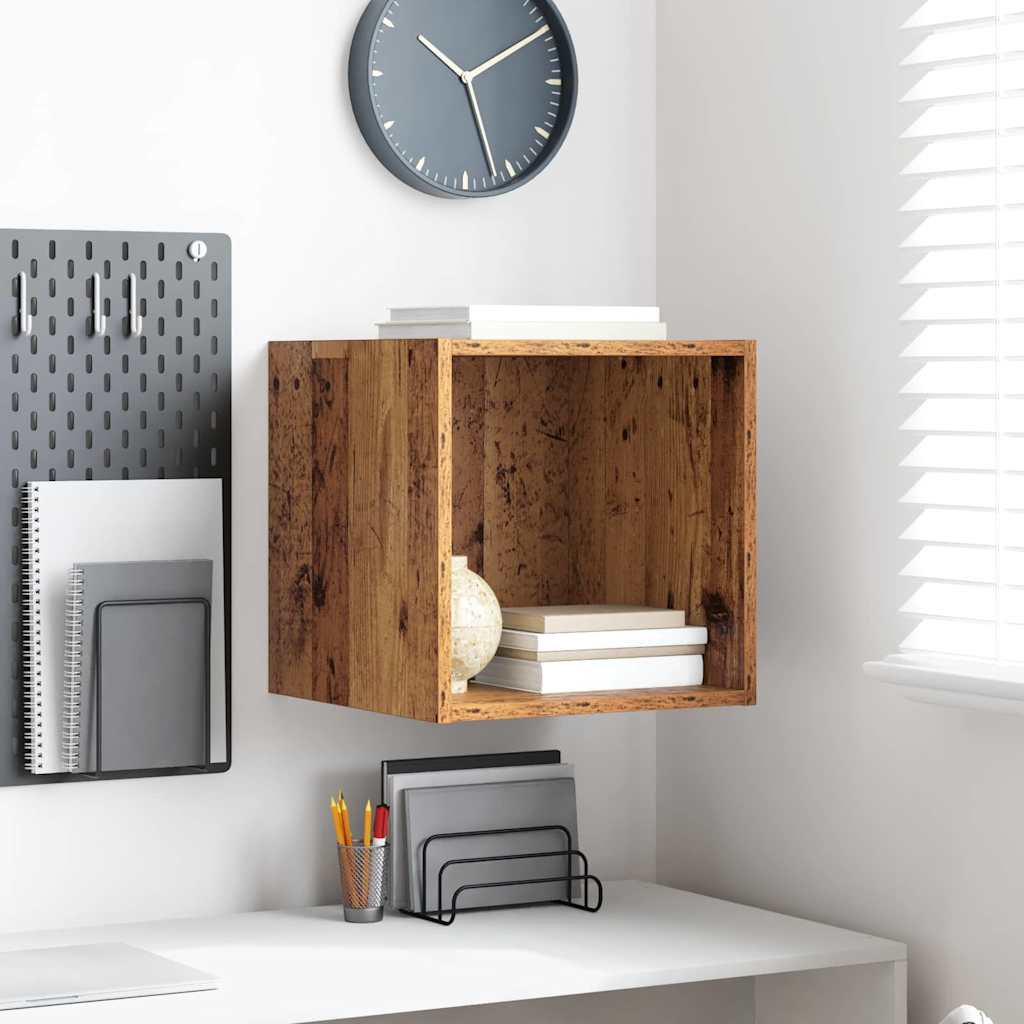 JUNG Vida Wandschrank mit Regal Altholz 37 x 37 x 37 cm Holzwerkstoff
