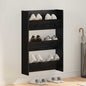 JUNG Vida Schuhschrank Schwarz Eichen-Optik 60 x 18 x 90 cm Holzwerkstoff