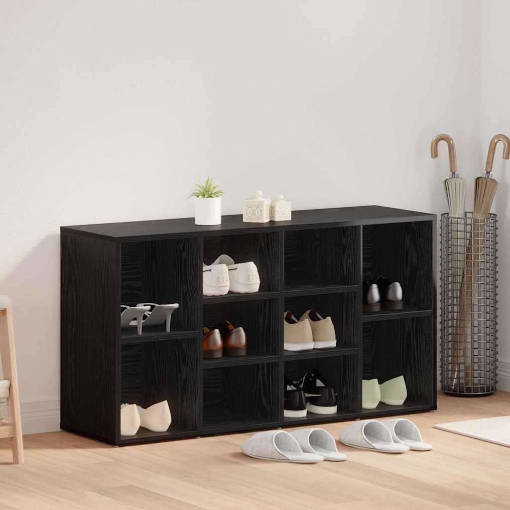 JUNG Vida Schuhbank Schwarz Eichen-Optik 103 x 30 x 54,5 cm Holzwerkstoff