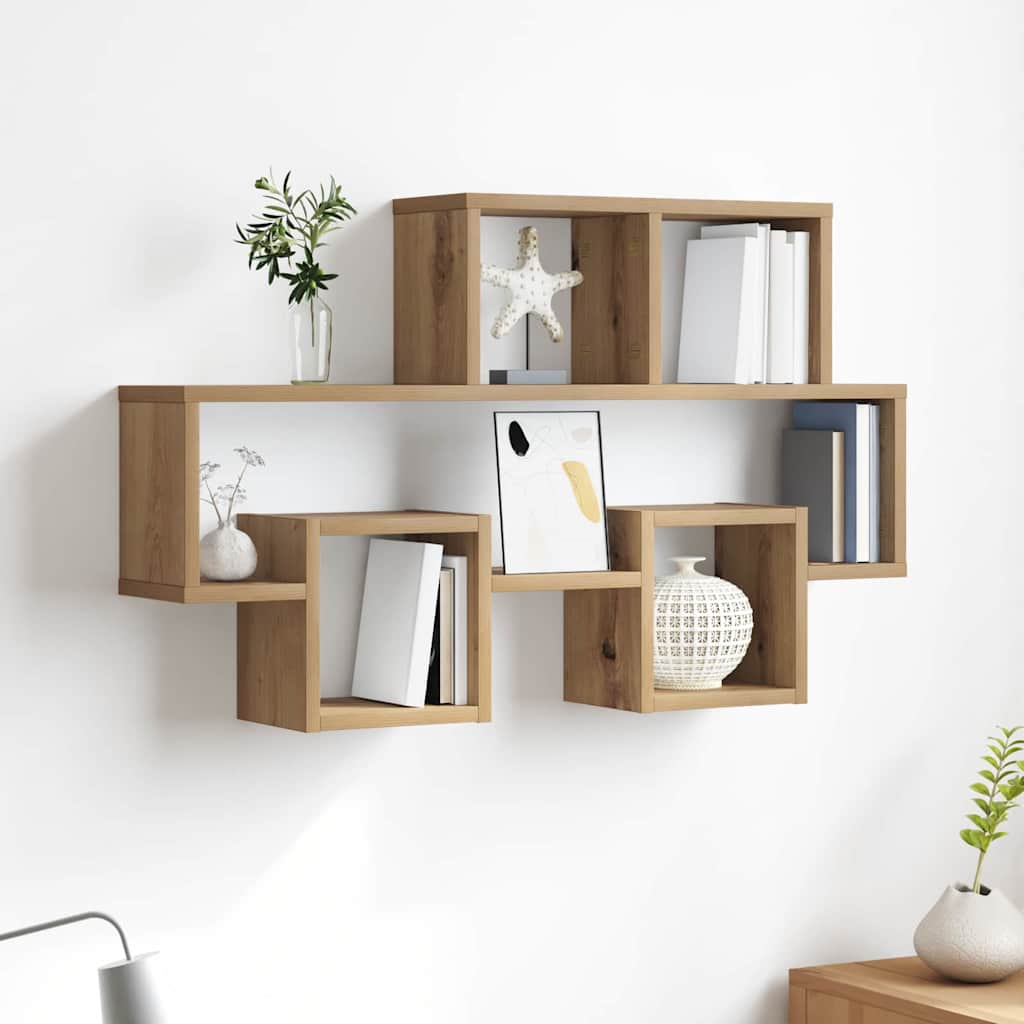 JUNG Vida Wandregal mit Regal Artisan-Eiche 82 x 15 x 51 cm Holzwerkstoff