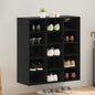 JUNG Vida Schuhschrank mit Regal Schwarz Eichen-Optik 77,5 x 30 x 83,5 cm