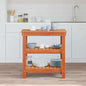 JUNG Vida Werkbank Wachsbraun 78,5 x 50 x 80 cm Massives Kiefernholz