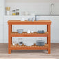 JUNG Vida Werkbank Wachsbraun 110,5 x 50 x 80 cm Massivholz Kiefer