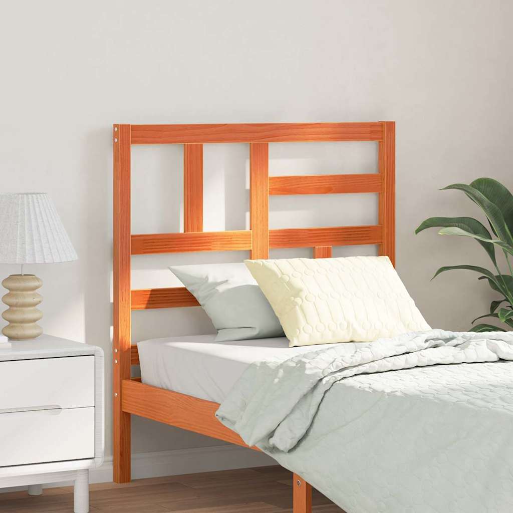 JUNG Vida Bettkopfteil Wachsbraun 105,5 x 4 x 104 cm Massives Kiefernholz