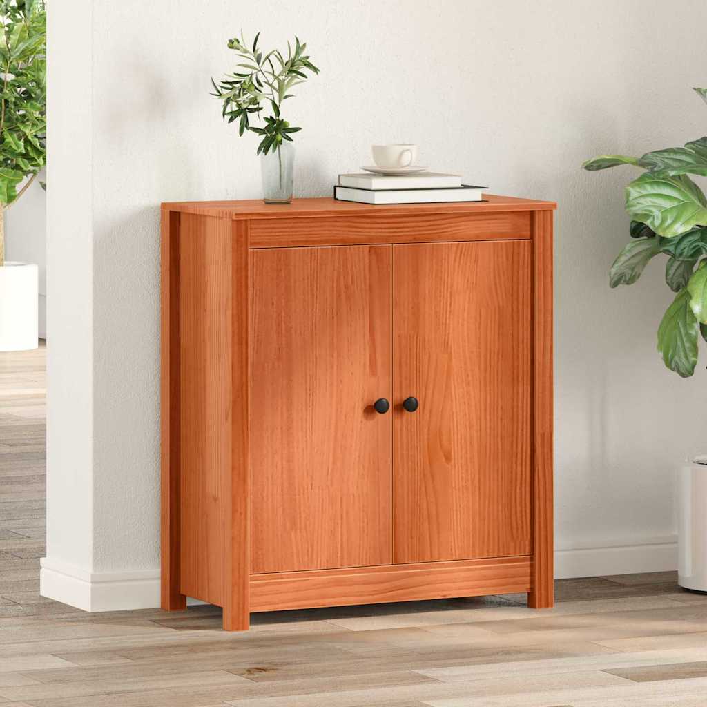JUNG Vida Sideboard Wachsbraun 70 x 35 x 80 cm Massives Kiefernholz