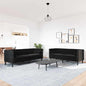 JUNG Vida Wohnzimmer Couch 2 pcs Schwarz 194 x 74,5 x 70,5 cm Samt