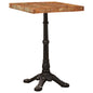 JUNG Vida Bistrotisch Braun 50 x 50 x 76 cm Massives upgecyceltes Holz