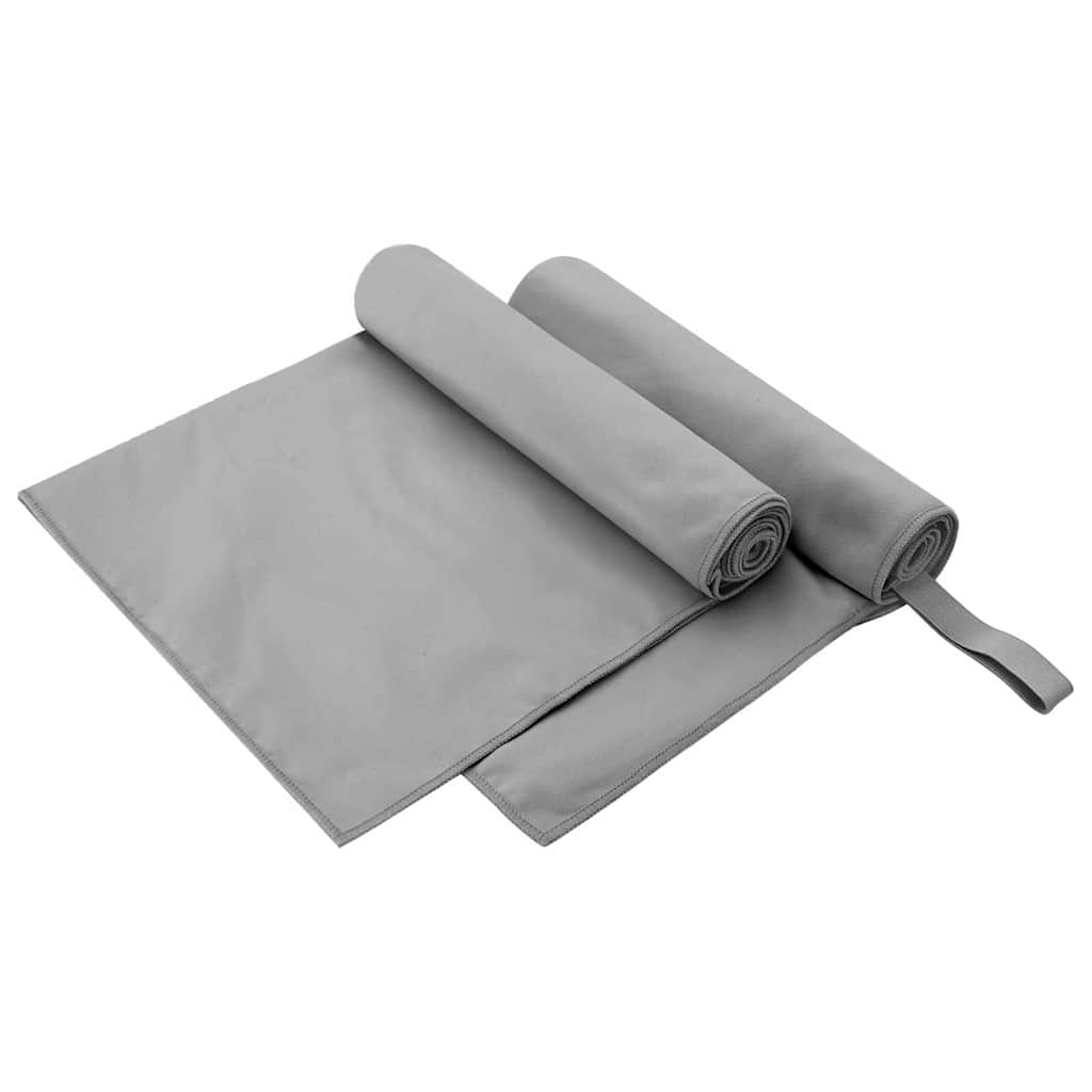 JUNG Vida Sporthandtücher 2 pcs Dunkelgrau 100 x 50 cm