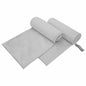 JUNG Vida Sporthandtücher 2 pcs Grau 200 x 100 cm Polyester und Polyamid