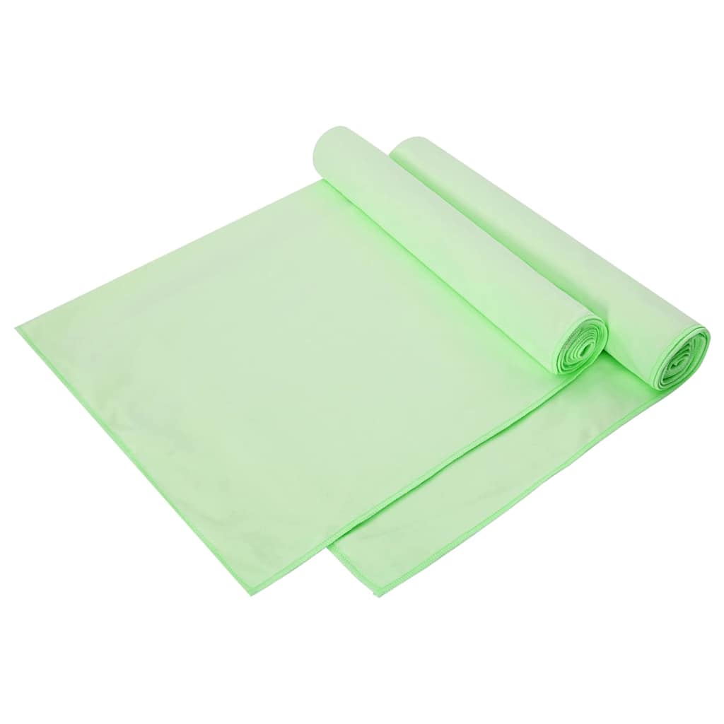 JUNG Vida Sporthandtücher 2 pcs Grün 140 x 70 cm Polyester und Polyamid