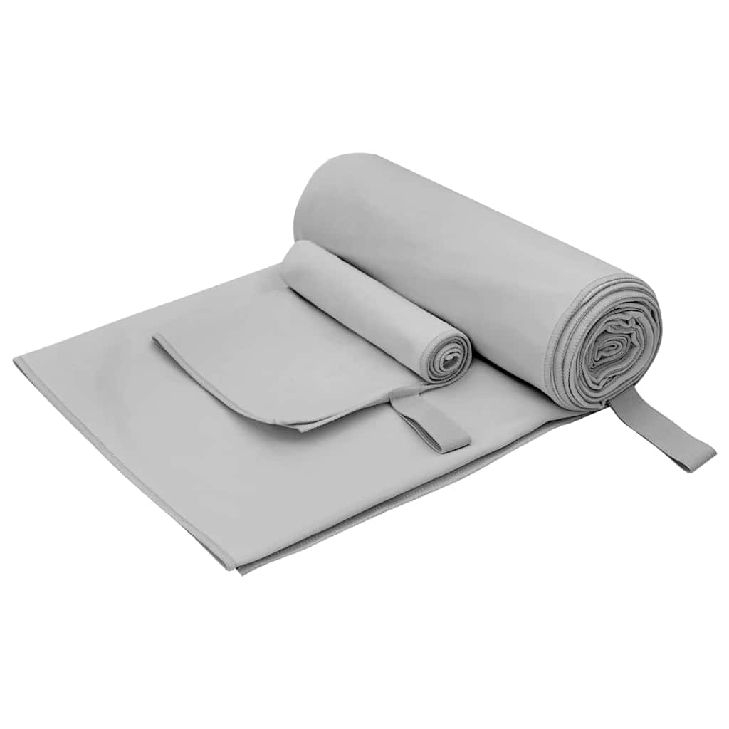 JUNG Vida Sporthandtuch Set 2 pcs Grau Stoff