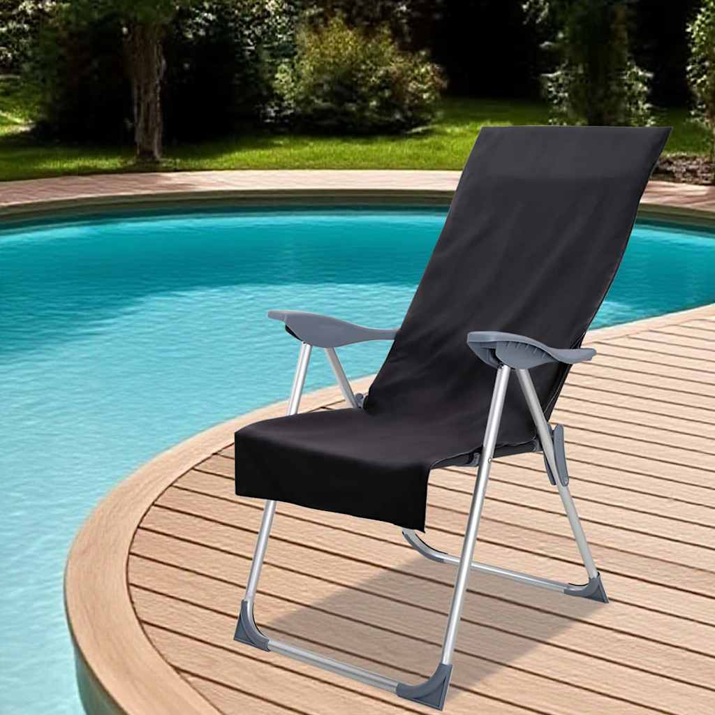 JUNG Vida Außenstuhl Handtücher 2 pcs Schwarz 130 x 60 cm