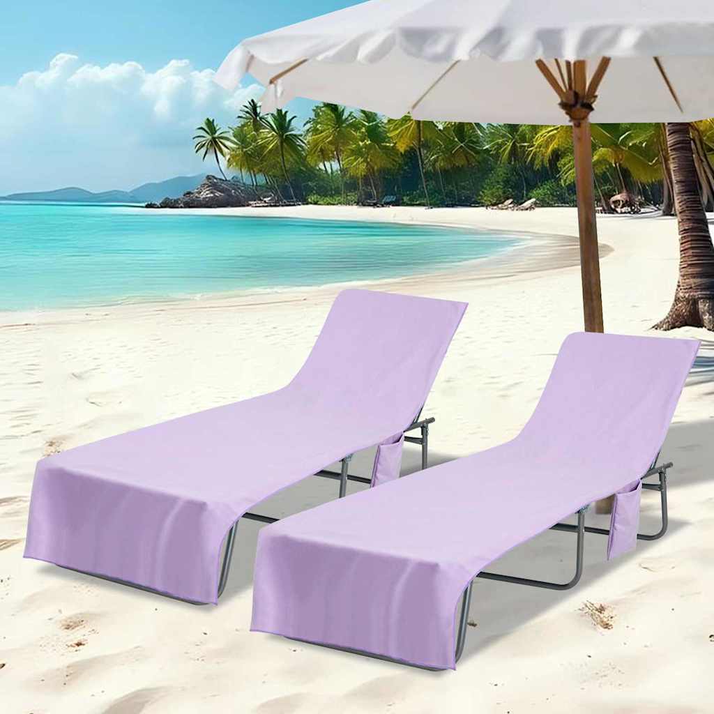 JUNG Vida Sonnenliege-Tücher 2 pcs Lila 210 x 75 cm
