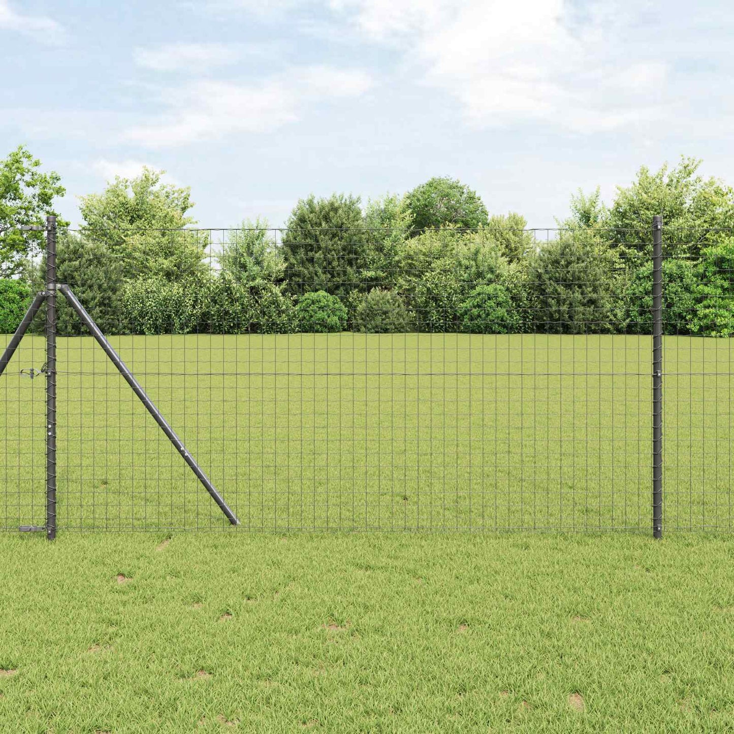 JUNG Vida Zaunpfosten 12 pcs Grau Pulverbeschichteter Stahl