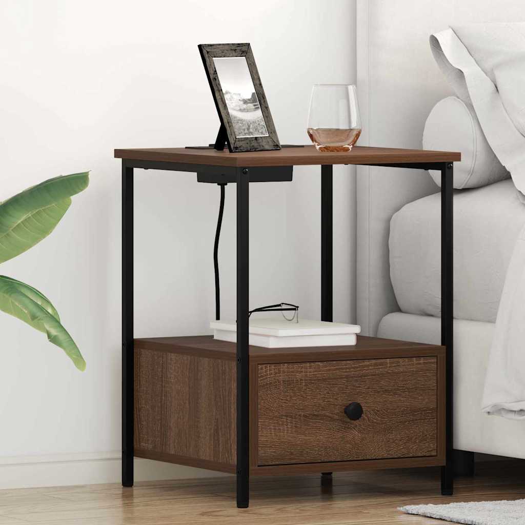 JUNG Vida Nachttisch Braun Eichen-Optik 42 x 41 x 56 cm Holzwerkstoff