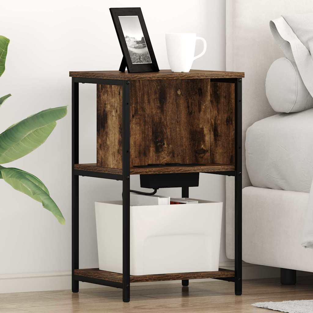 JUNG Vida Nachttisch 2 pcs Geräucherte Eiche 38 x 31 x 61 cm