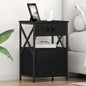 JUNG Vida Nachttisch Schwarz Eichen-Optik 40 x 31 x 60 cm Holzwerkstoff