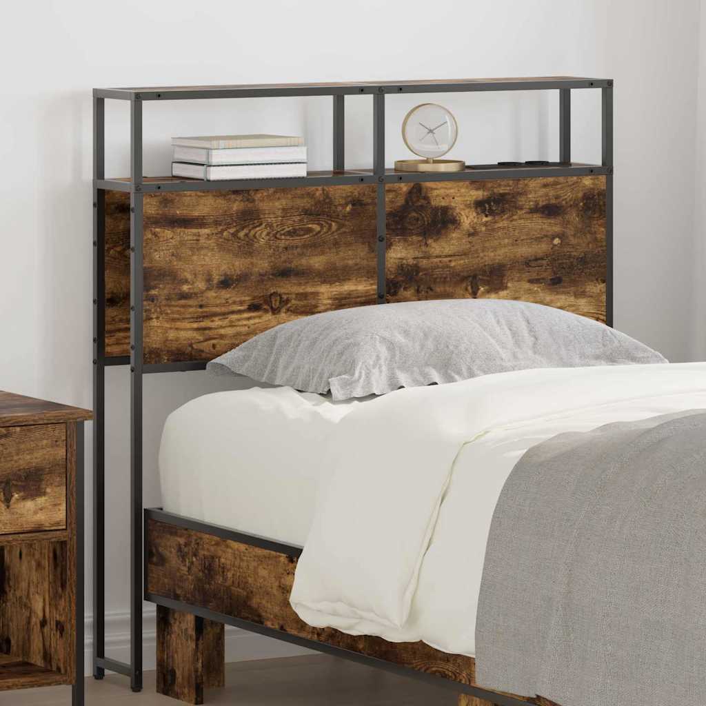 JUNG Vida Stauraum-Kopfteil mit Regal Räuchereiche 80 cm Holzwerkstoff
