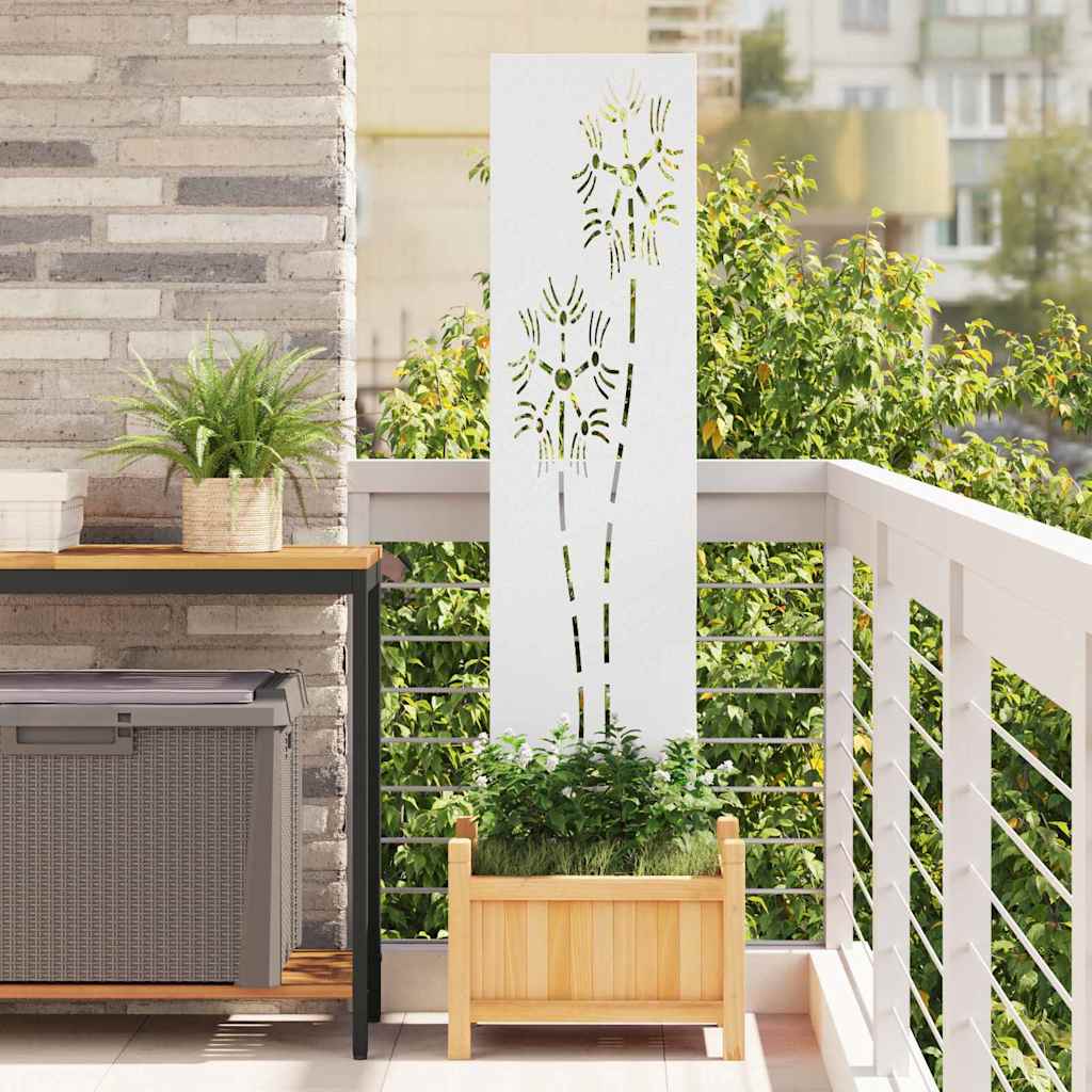 JUNG Vida Garten Sichtschutz-Leinwand Weiß 32 x 140 cm