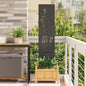 JUNG Vida Garten Sichtschutz-Leinwand Floral Schwarz 32 x 140 cm