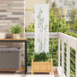 JUNG Vida Garten Sichtschutz-Leinwand Floral Weiß 32 x 140 cm