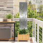 JUNG Vida Garten Sichtschutz-Leinwand Floral Silber 32 x 140 cm Edelstahl