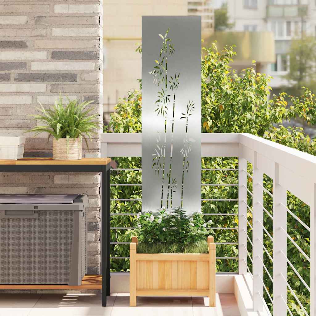 JUNG Vida Garten Sichtschutz-Leinwand Silber 32 x 140 cm Verzinkter Stahl