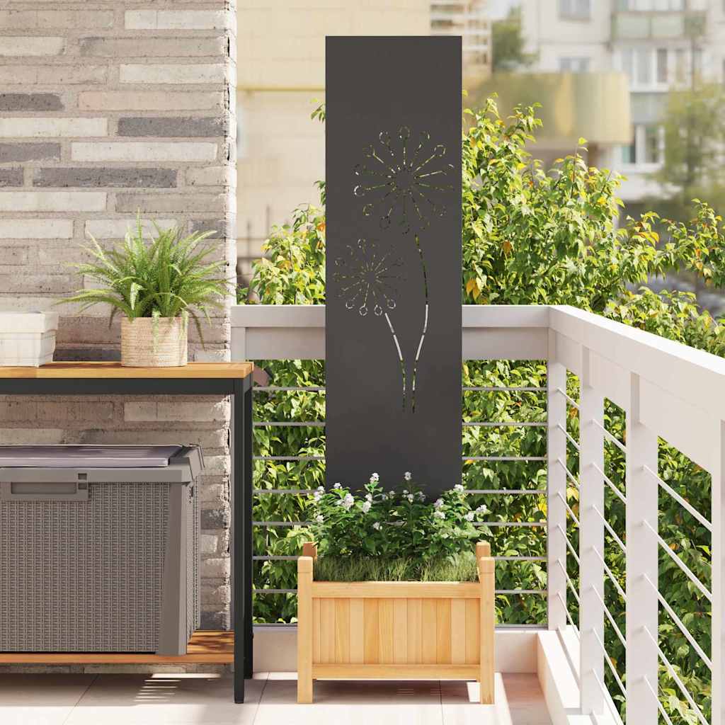 JUNG Vida Garten Sichtschutz-Leinwand Schwarz 32 x 140 cm