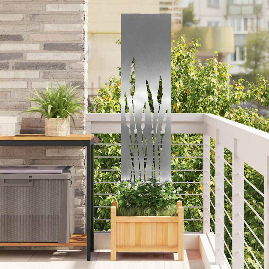 JUNG Vida Garten Sichtschutz-Leinwand Silber 32 x 140 cm Edelstahl