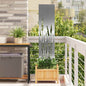 JUNG Vida Garten Sichtschutz-Leinwand Silber 32 x 140 cm Edelstahl