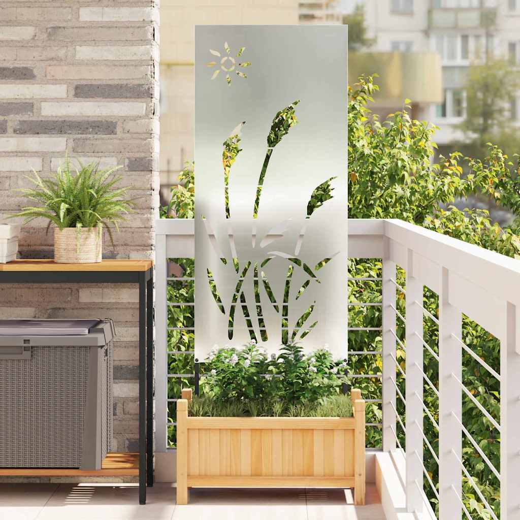 JUNG Vida Garten Sichtschutz-Leinwand Silber 50 x 140 cm Verzinkter Stahl
