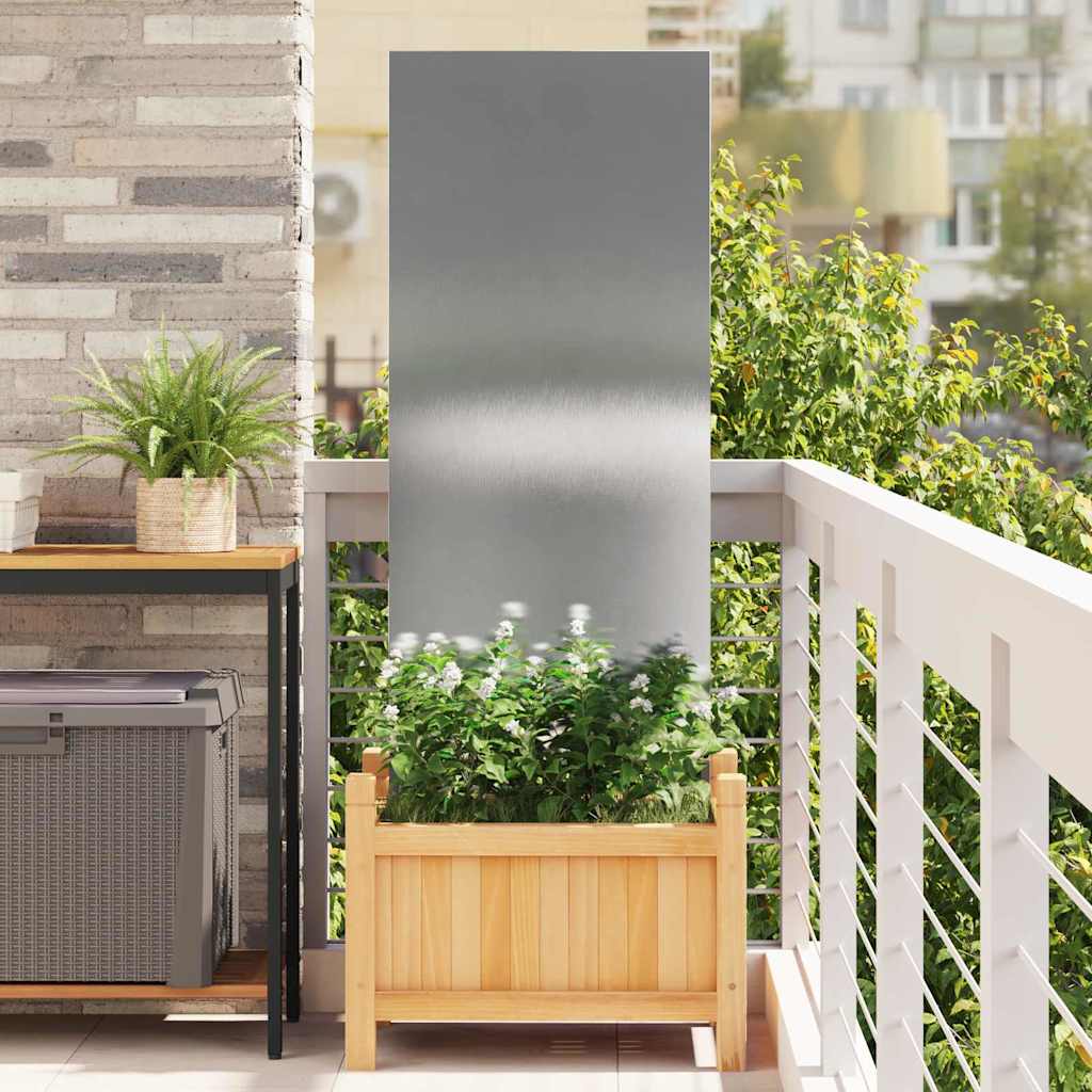 JUNG Vida Garten Sichtschutz-Leinwand Silber 50 x 140 cm Edelstahl