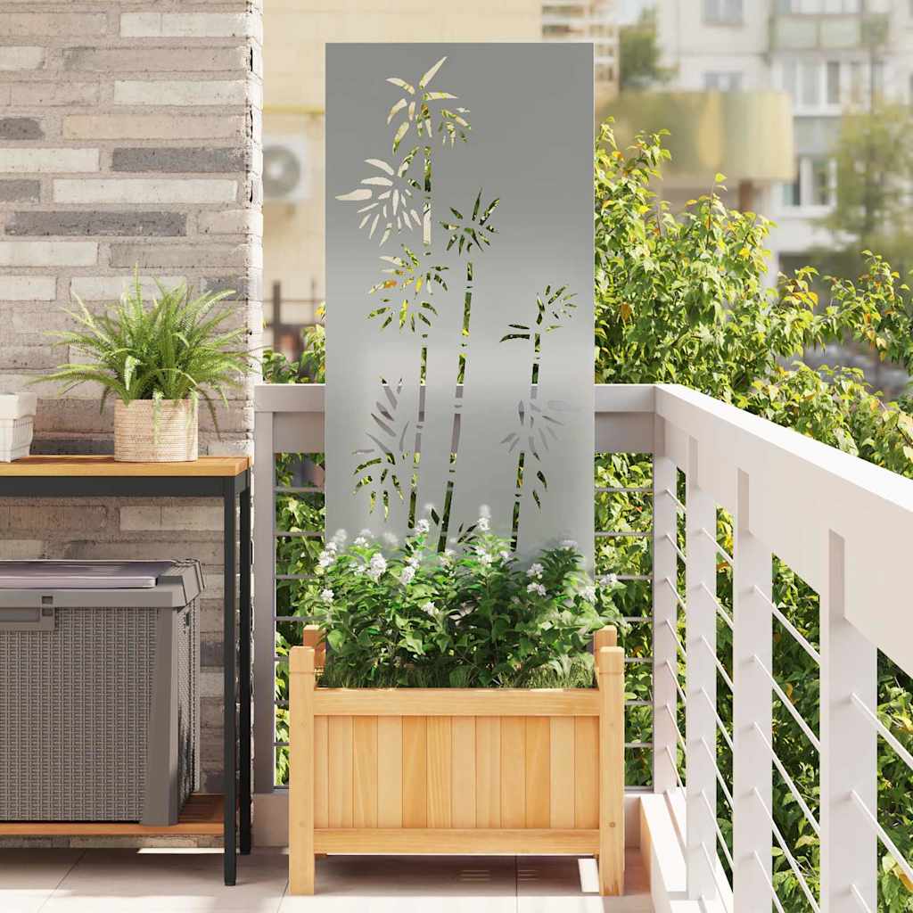 JUNG Vida Garten Sichtschutz-Leinwand Silber 50 x 140 cm Verzinkter Stahl